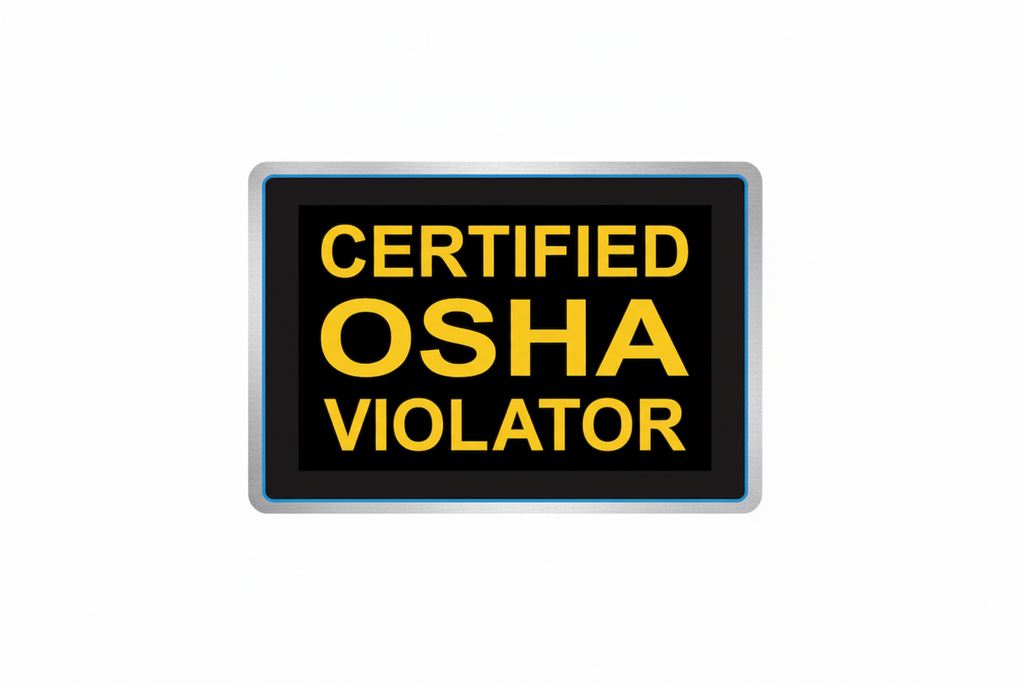 Certified OSHA Violator - Sticker