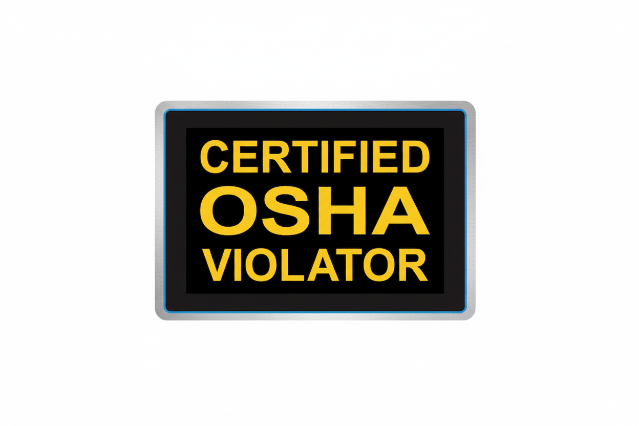 Certified OSHA Violator - Sticker